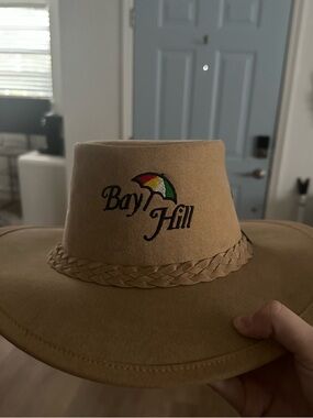 Arnold Palmer Bay Hill Tan Suede Hat with Embroidered Bay Hill Logo